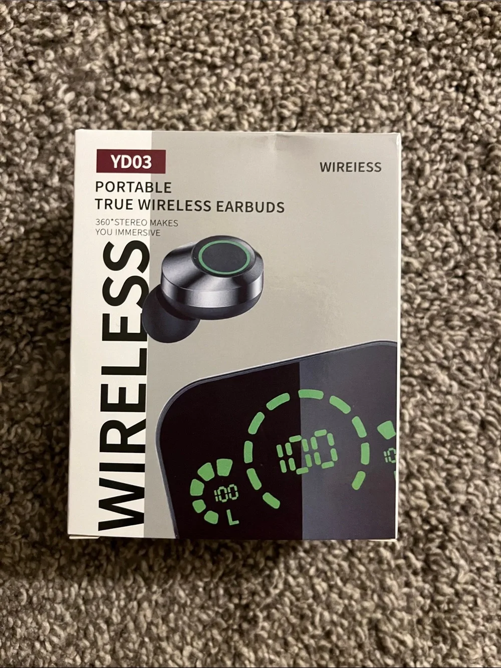 Portable True Wireless Earbuds - Black